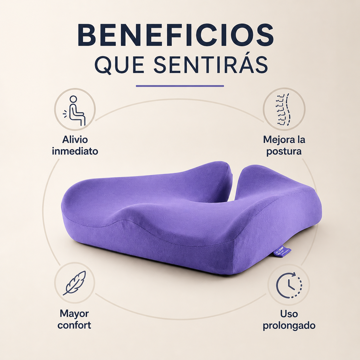 Cojín Ortopédico Premium Cobrevida para Alivio de la Presión en el Coxis, Ciática & Antihemorroides