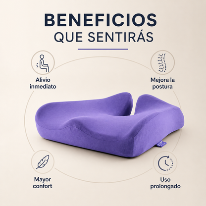 Cojín Ortopédico Premium Cobrevida para Alivio de la Presión en el Coxis, Ciática & Antihemorroides