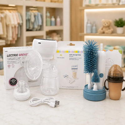 KIT LACTANCIA BIBERÓN,EXTRACTOR Y LIMPIADOR ELÉCTRICO + GRATIS BOLSAS RECOLECTORAS