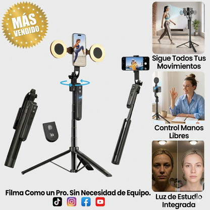 VlogStick Pro | Kit portátil para crear videos con luz y trípode