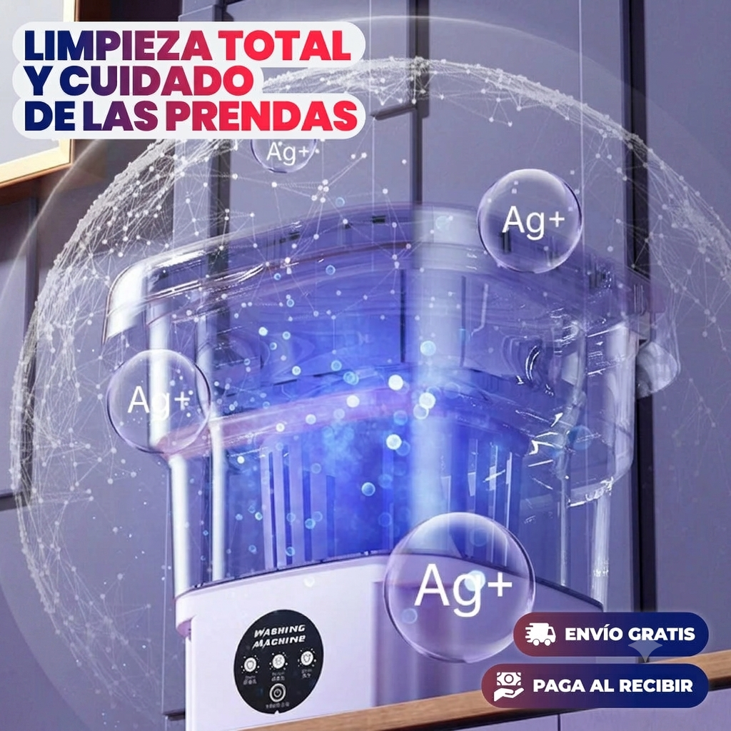 LAVADORA PLEGABLE Y PORTÁTIL DE 5 LITROS