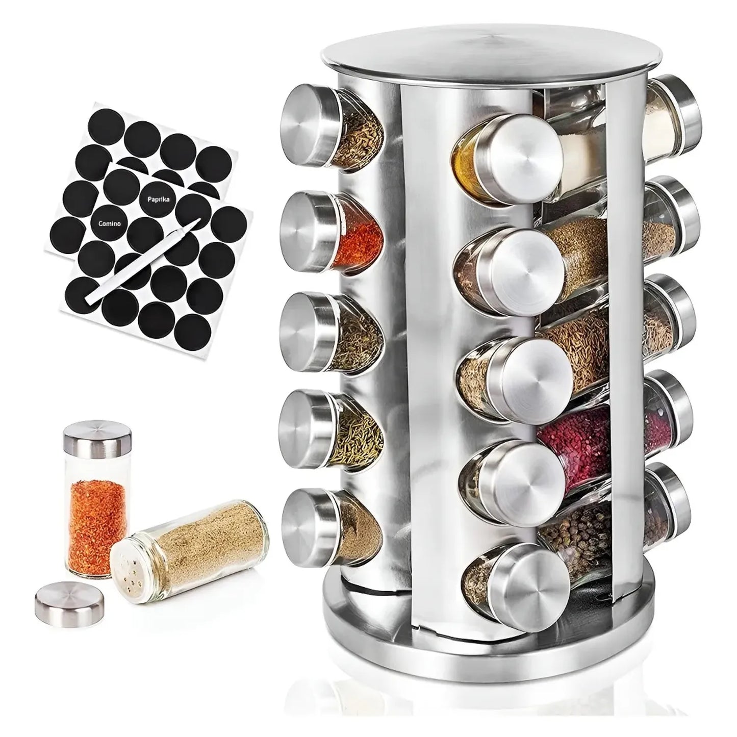✨ Organiza Tu Cocina y Encuentra Todo en Segundos con el Condimentero Giratorio 360°